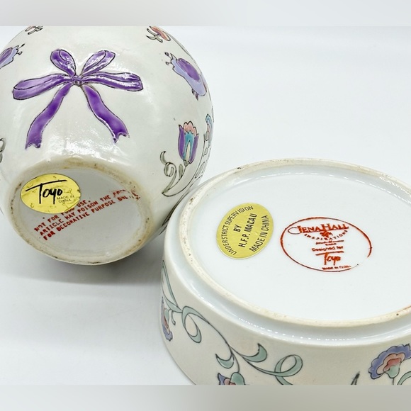 Toyo Inspirations Jena Hall for Toyo Trading CO. Floral Trinket Dish & Vase - Picture 6 of 9